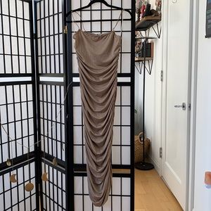 Gorgeous taupe body con dress